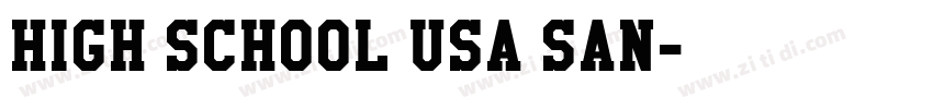 High School USA San字体转换